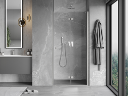 Mexen Mist-F portes de douche pliantes à droite 75 cm, transparent, nickel brossé - 8A6-075-000-97-00-P