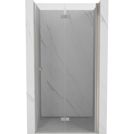 Mexen Mist-F porte de douche pliante droite 90 cm, transparent, nickel brossé - 8A6-090-000-97-00-P
