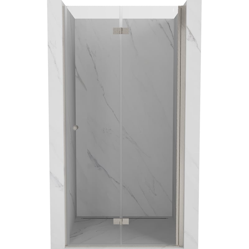 Mexen Mist-F porte de douche pliante droite 120 cm, transparent, nickel brossé - 8A6-120-000-97-00-P