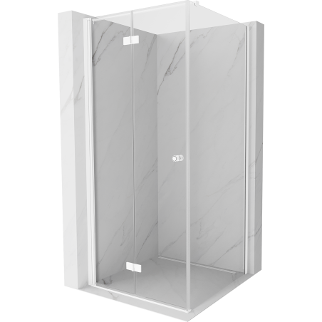 Mexen Mist-F cabine de douche pliante gauche 70 x 70 cm, transparente, blanche - 8A6T-070-070-20-00-L