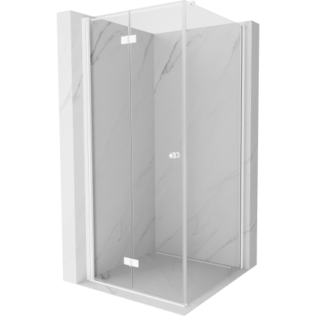 Mexen Mist-F cabine de douche pliable gauche 75 x 75 cm, transparent, blanc - 8A6T-075-075-20-00-L