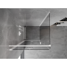Mexen Mist-F cabine de douche pliante gauche 80 x 80 cm, transparente, blanche - 8A6T-080-080-20-00-L