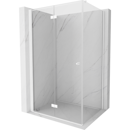 Mexen Mist-F cabine de douche pliante gauche 120 x 80 cm, transparent, blanc - 8A6T-120-080-20-00-L