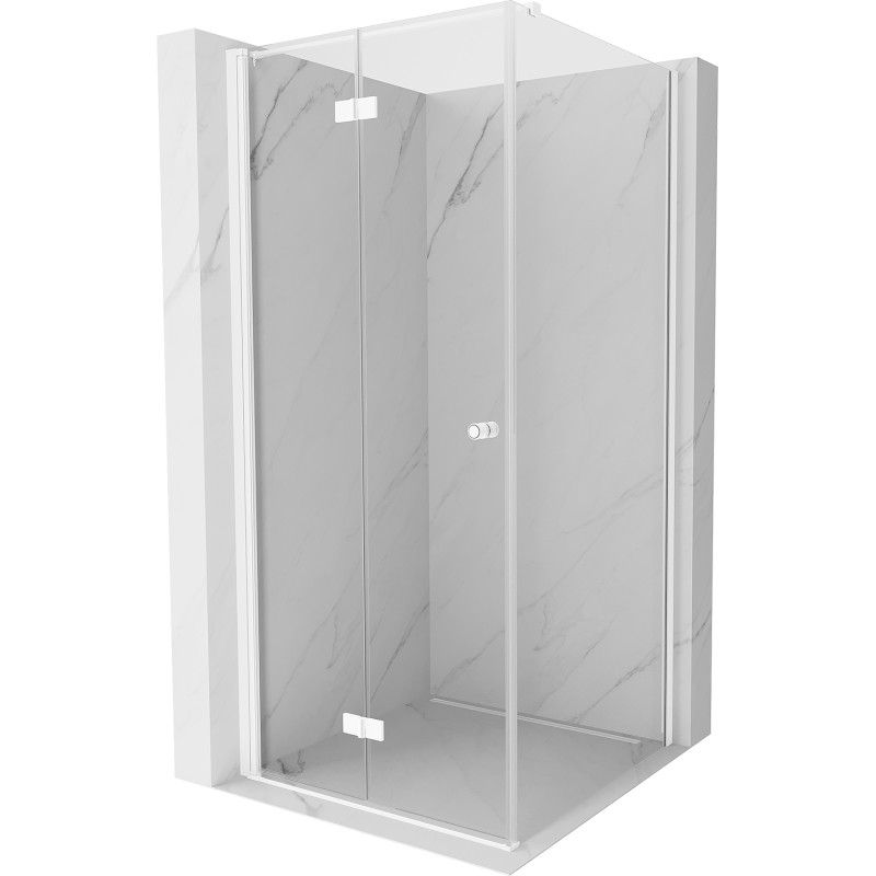 Mexen Mist-F cabine de douche pliante gauche 85 x 85 cm, transparent, blanc - 8A6T-085-085-20-00-L