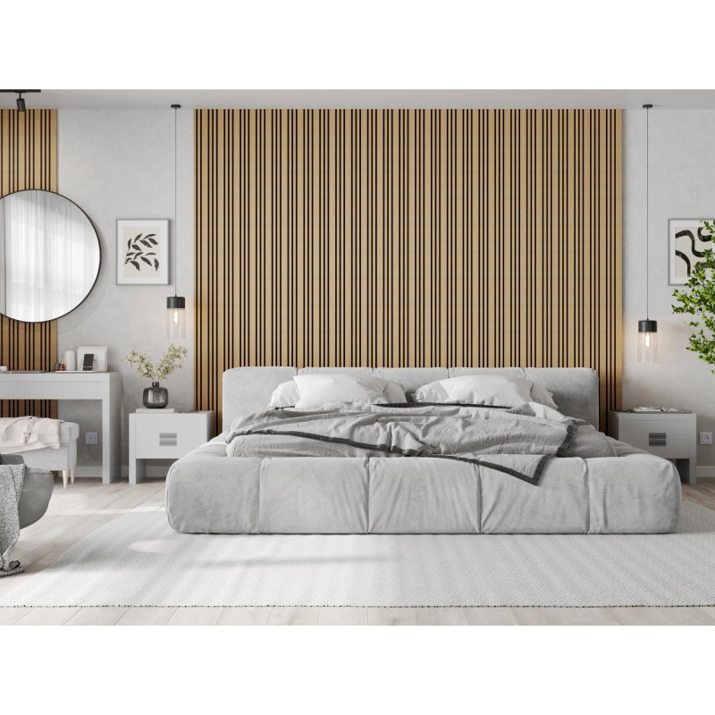 Mexen Lam-F Slim 01 lattes murales acoustiques 280 x 36,5 cm, feutre 9 mm, placage technique, Chêne Classique - S107-280-01-041