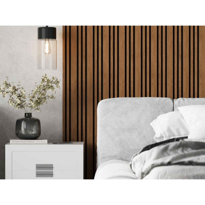 Mexen Lam-F Slim 01 lamelles murales acoustiques 280 x 36,5 cm, feutre 9 mm, placage technique, Chêne Naturel - S107-280-01-042