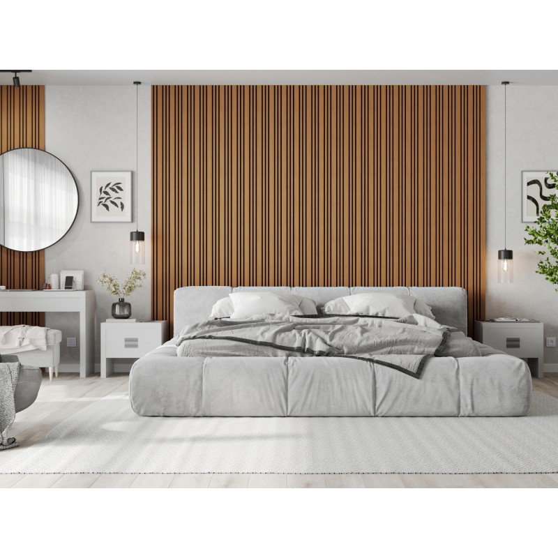 Mexen Lam-F Slim 01 lamelles murales acoustiques 280 x 36,5 cm, feutre 9 mm, placage technique, Chêne Naturel - S107-280-01-042
