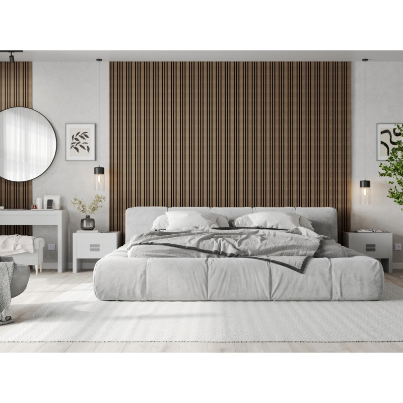Mexen Lam-F Slim 01 lames murales acoustiques 280 x 36,5 cm, feutre 9 mm, placage technique, Noyer Foncé - S107-280-01-044