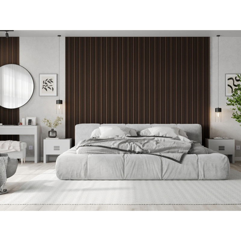 Mexen Lam-F Slim 01 lamelles murales acoustiques 280 x 36,5 cm, feutre 9 mm, placage technique, Chêne Mocca - S107-280-01-045