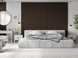Mexen Lam-F Slim 01 lamelles murales acoustiques 280 x 36,5 cm, feutre 9 mm, placage technique, Chêne Mocca - S107-280-01-045