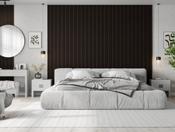 Mexen Lam-F Slim 01 panneaux muraux acoustiques 280 x 36,5 cm, feutre 9 mm, placage technique, Chêne Noir - S107-280-01-046
