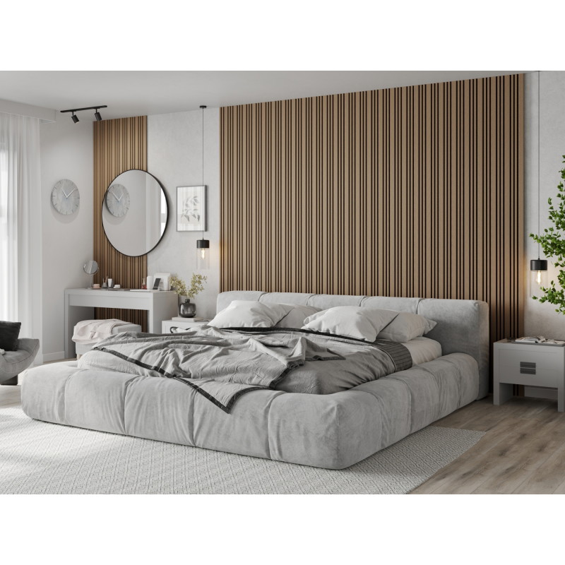 Mexen Lam-F Slim 01 lattes murales acoustiques 280 x 36,5 cm, feutre 9 mm, placage technique, Noyer Clair - S107-280-01-047