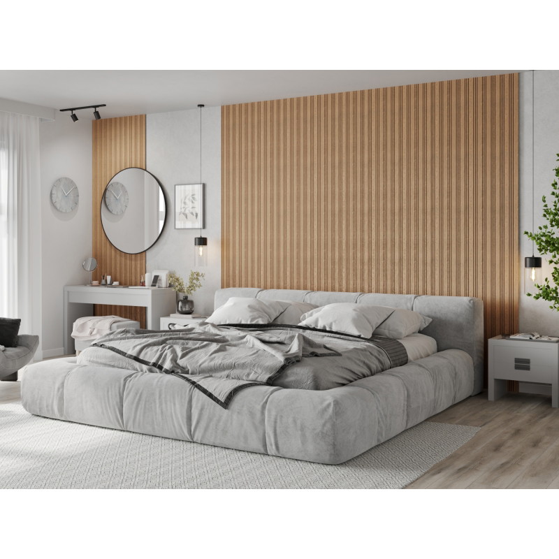 Mexen Lam-F Nano 01 lamelles murales acoustiques 280 x 32,4 cm, feutre 9 mm, placage technique, Chêne blanchi - S108-280-01-040