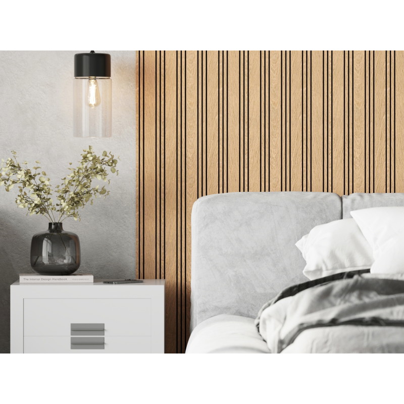 Mexen Lam-F Nano 01 lames murales acoustiques 280 x 32,4 cm, feutre 9 mm, placage technique, Chêne Classique - S108-280-01-041