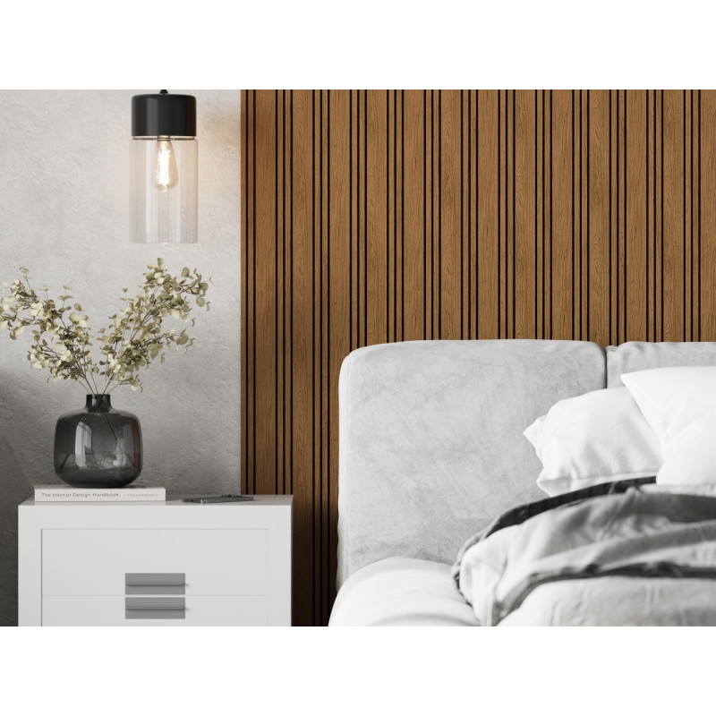 Mexen Lam-F Nano 01 panneaux muraux acoustiques 280 x 32,4 cm, feutre 9 mm, placage technique, Chêne Naturel - S108-280-01-042