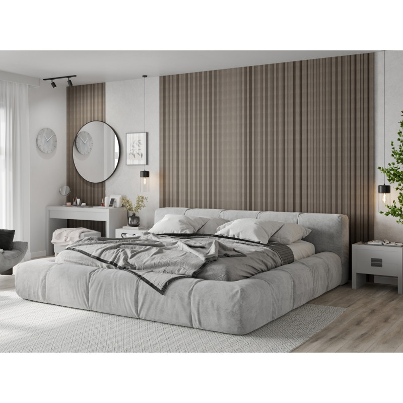 Mexen Lam-F Nano 01 lamelles murales acoustiques 280 x 32,4 cm, feutre 9 mm, placage technique, Chêne Gris - S108-280-01-043