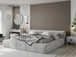 Mexen Lam-F Nano 01 lamelles murales acoustiques 280 x 32,4 cm, feutre 9 mm, placage technique, Chêne Gris - S108-280-01-043