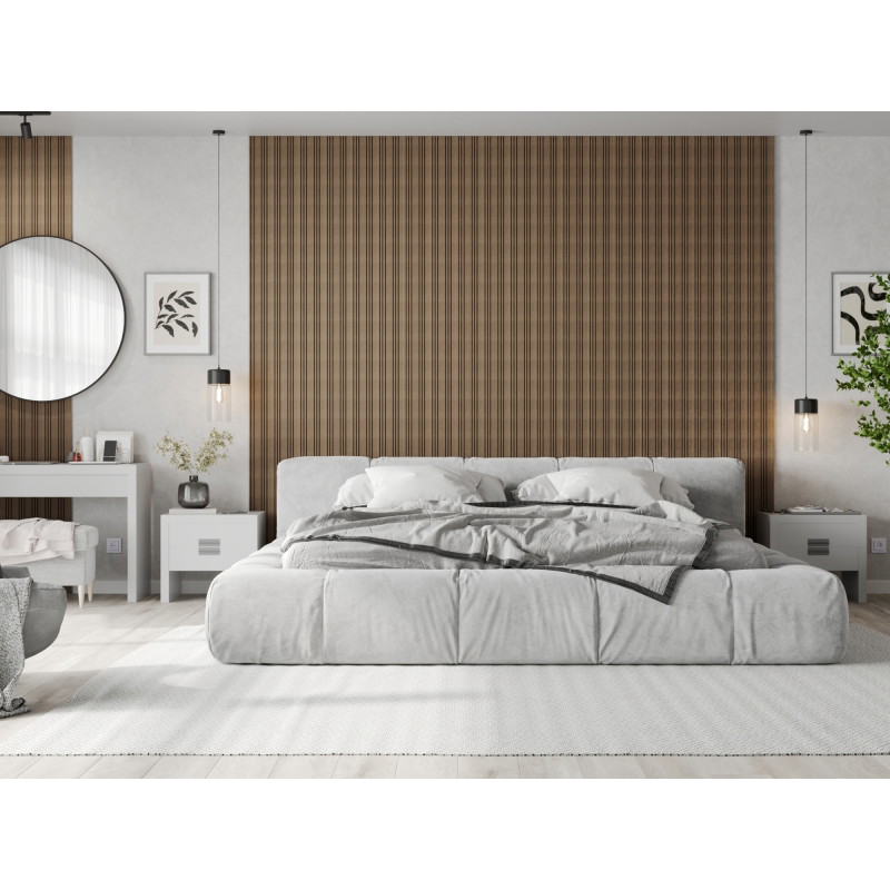 Mexen Lam-F Nano 01 lames murales acoustiques 280 x 32,4 cm, feutre 9 mm, placage technique, Noyer Foncé - S108-280-01-044
