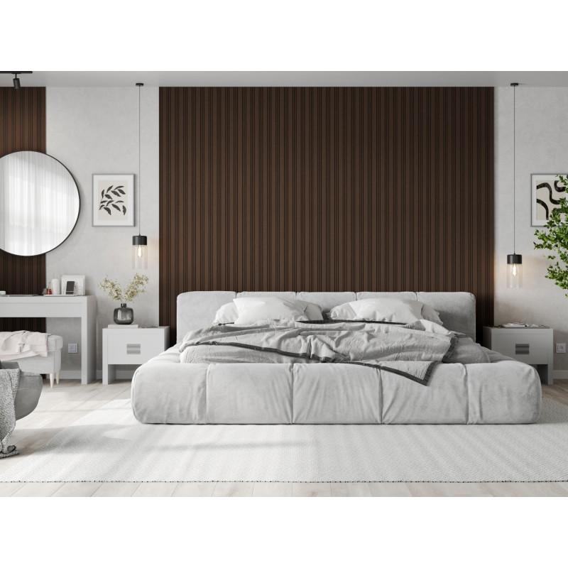 Mexen Lam-F Nano 01 lamelles murales acoustiques 280 x 32,4 cm, feutre 9 mm, placage technique, Chêne Mocca - S108-280-01-045