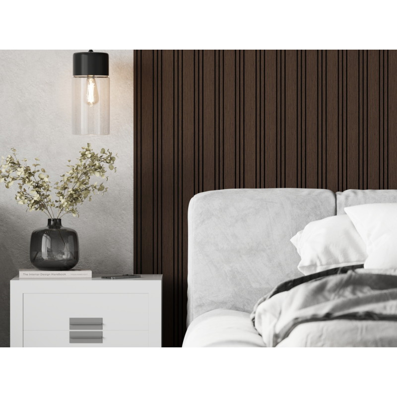 Mexen Lam-F Nano 01 lamelles murales acoustiques 280 x 32,4 cm, feutre 9 mm, placage technique, Chêne Mocca - S108-280-01-045