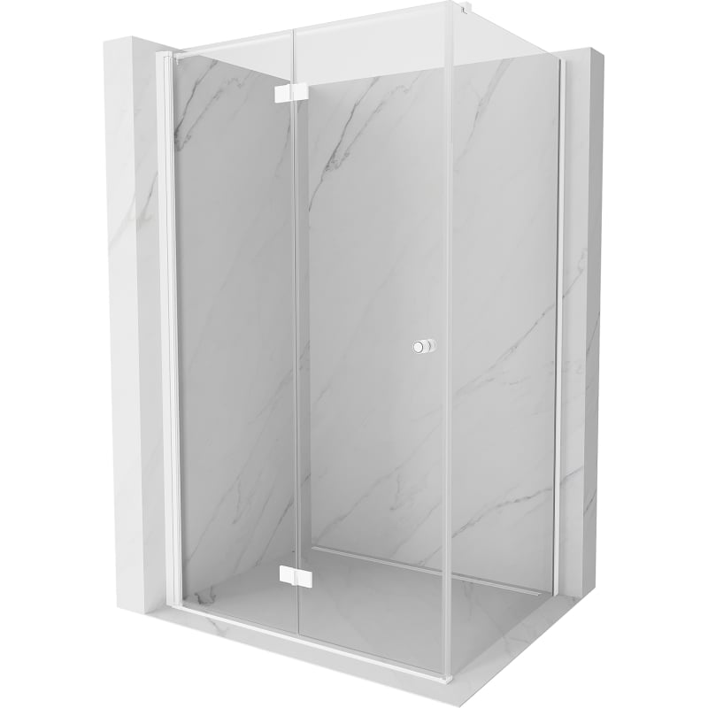 Mexen Mist-F cabine de douche pliante gauche 70 x 110 cm, transparent, blanche - 8A6T-070-110-20-00-L