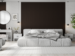 Mexen Lam-F Nano 01 lamelles murales acoustiques 280 x 32,4 cm, feutre 9 mm, placage technique, Chêne Noir - S108-280-01-046