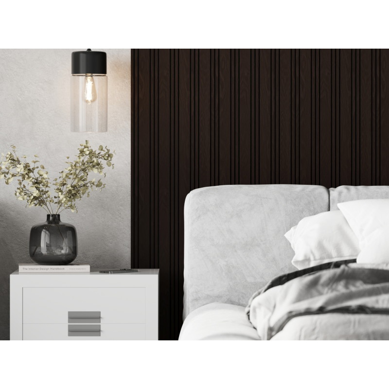 Mexen Lam-F Nano 01 lamelles murales acoustiques 280 x 32,4 cm, feutre 9 mm, placage technique, Chêne Noir - S108-280-01-046