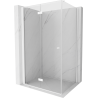 Mexen Mist-F cabine de douche pliante gauche 80 x 110 cm, transparent, blanche - 8A6T-080-110-20-00-L