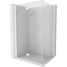 Mexen Mist-F cabine de douche pliante gauche 105 x 120 cm, transparent, blanc - 8A6T-105-120-20-00-L