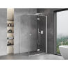 Mexen Mist-F cabine de douche repliable droite 100 x 75 cm, transparente, blanche - 8A6T-100-075-20-00-P