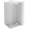 Mexen Mist-F cabine de douche repliable droite 100 x 75 cm, transparente, blanche - 8A6T-100-075-20-00-P