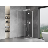 Mexen Mist-F cabine de douche pliable droite 80 x 80 cm, transparente, blanche - 8A6T-080-080-20-00-P
