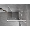 Mexen Mist-F cabine de douche pliante droite 100 x 100 cm, transparente, blanche - 8A6T-100-100-20-00-P