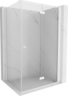Mexen Mist-F cabine de douche pliante droite 115 x 100 cm, transparente, blanche - 8A6T-115-100-20-00-P