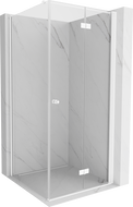 Mexen Mist-F cabine de douche pliante droite 110 x 110 cm, transparent, blanc - 8A6T-110-110-20-00-P