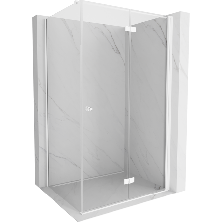 Mexen Mist-F Cabine de douche pliante droite 70 x 120 cm, transparente, blanche - 8A6T-070-120-20-00-P