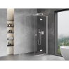 Mexen Mist-F cabine de douche pliante droite 120 x 120 cm, transparente, blanche - 8A6T-120-120-20-00-P