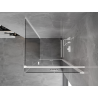 Mexen Mist-F cabine de douche pliante droite 120 x 120 cm, transparente, blanche - 8A6T-120-120-20-00-P