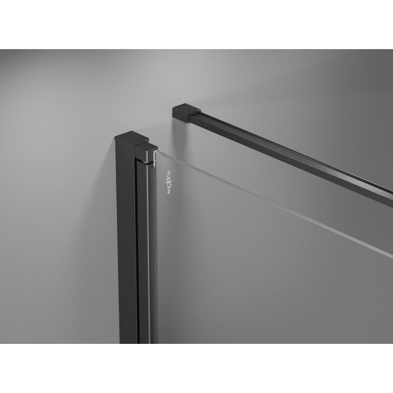 Mexen Mist-F cabine de douche pliante gauche 120 x 95 cm, transparent, gris canon brossé - 8A6T-120-095-66-00-L