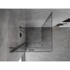 Mexen Mist-F cabine de douche pliante gauche 110 x 110 cm, transparent, gris armé brossé - 8A6T-110-110-66-00-L