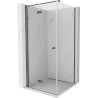 Mexen Mist-F cabine de douche pliante gauche 110 x 110 cm, transparent, gris armé brossé - 8A6T-110-110-66-00-L