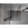 Mexen Mist-F cabine de douche pliante gauche 120 x 120 cm, transparent, gris pistolet brossé - 8A6T-120-120-66-00-L