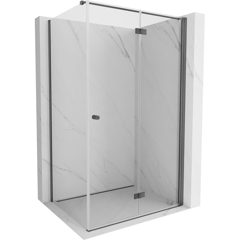 Mexen Mist-F cabine de douche pliante droite 85 x 100 cm, transparent, gris canon brossé - 8A6T-085-100-66-00-P