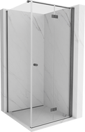 Mexen Mist-F cabine de douche pliante droite 120 x 120 cm, transparent, gris canon brossé - 8A6T-120-120-66-00-P