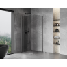 Mexen Mist-F cabine de douche pliante gauche 75 x 75 cm, transparent, gun metal - 8A6T-075-075-95-00-L