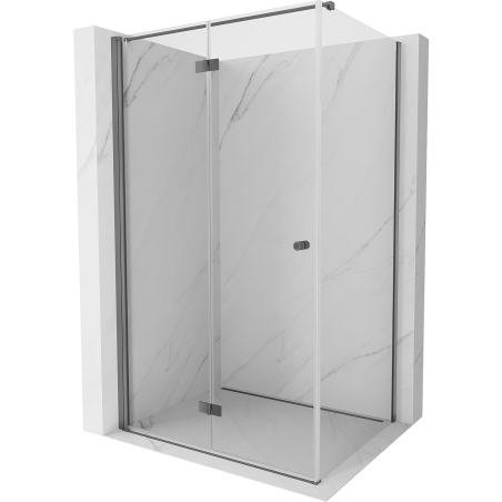 Mexen Mist-F cabine de douche pliable gauche 120 x 75 cm, transparent, métal canon - 8A6T-120-075-95-00-L