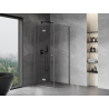 Mexen Mist-F cabine de douche pliante gauche 80 x 80 cm, transparent, gun metal - 8A6T-080-080-95-00-L