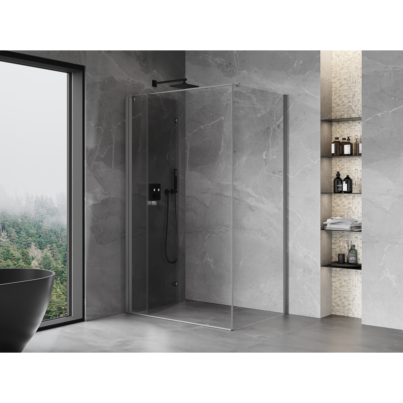 Mexen Mist-F cabine de douche pliante gauche 70 x 85 cm, transparent, gun metal - 8A6T-070-085-95-00-L