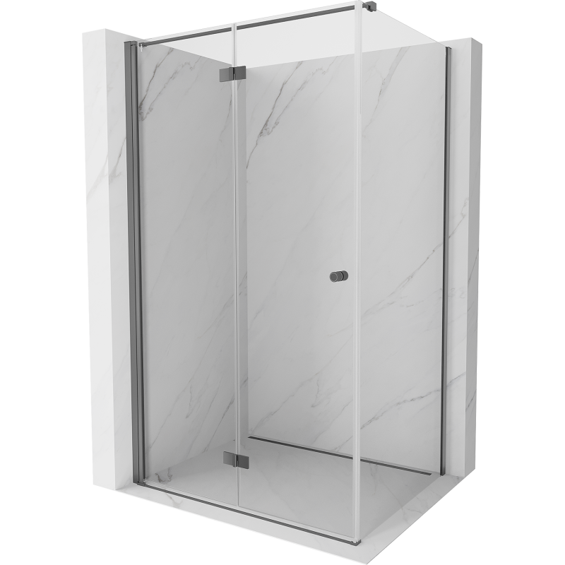 Mexen Mist-F cabine de douche pliante gauche 70 x 85 cm, transparent, gun metal - 8A6T-070-085-95-00-L