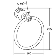 Mexen Estela porte-serviettes, chromé - 7011532-00